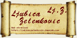Ljubica Zelenković vizit kartica